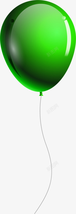 一个绿色的桶儿童节美丽绿色气球高清图片