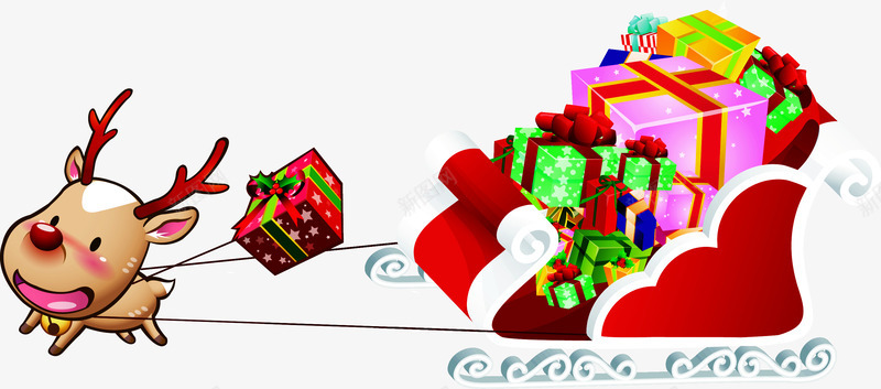 创意扁平风格圣诞节礼物来了png免抠素材_新图网 https://ixintu.com 创意 圣诞节 扁平 礼物 风格