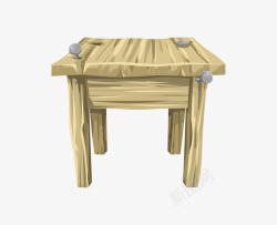 木质卡通小凳子图案素材