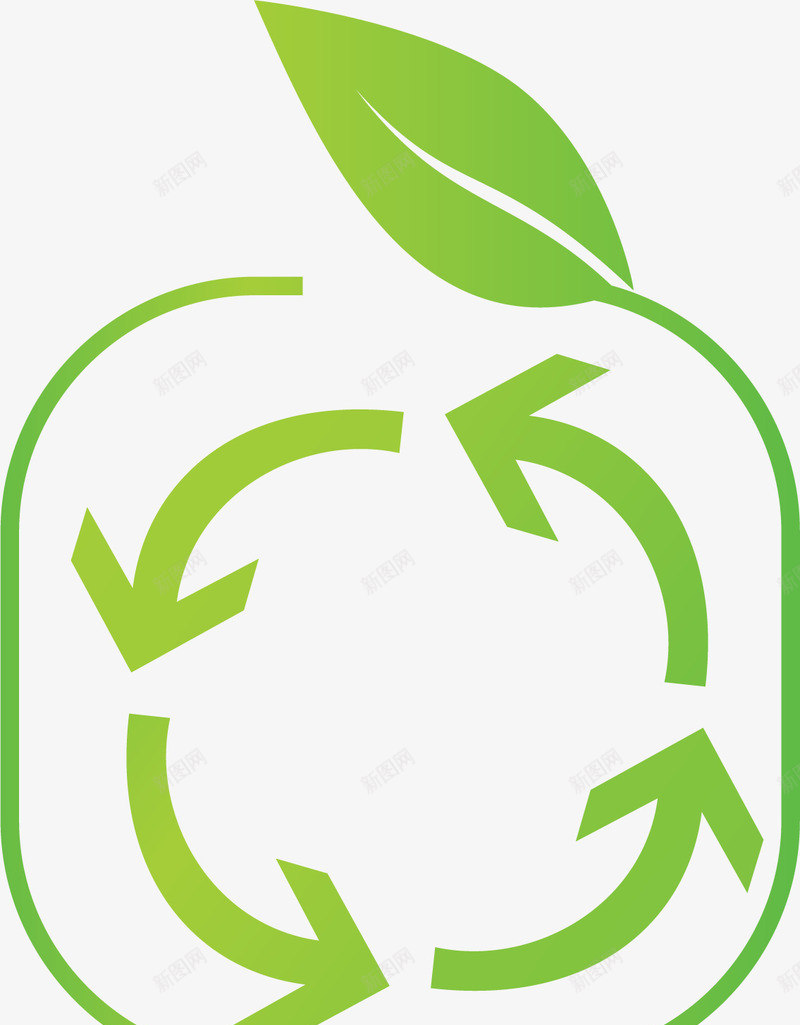 方形绿叶循环标识矢量图图标ai_新图网 https://ixintu.com 保护绿色标志 循环 方形 矢量标志 绿叶循环 绿色环保标志 绿色自然 矢量图