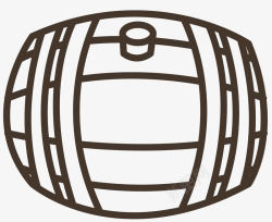线条酒桶木质镶嵌式酒桶高清图片