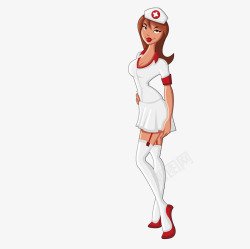 穿制服的护士美女素材