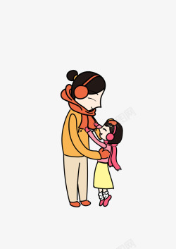 抱起妈妈和女儿高清图片