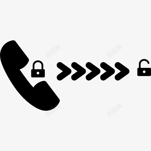 打开电话界面符号图标png_新图网 https://ixintu.com 手机 手机套 电话 界面 符号 解锁