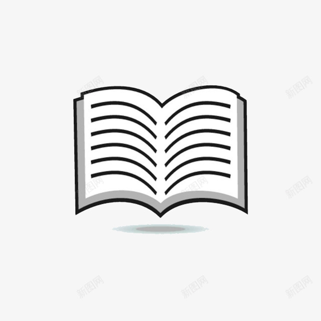 书籍logo图标png_新图网 https://ixintu.com 书籍logo 图标设计 标志 标识 立体书 黑色书logo