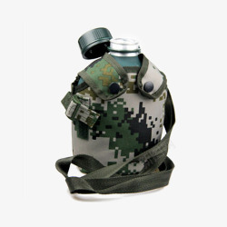 迷彩水壶斜跨式军用水壶高清图片