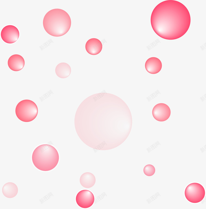 粉色圆圈泡泡png免抠素材_新图网 https://ixintu.com 梦幻圆圈 清新圆圈 渐变光圈 漂浮气泡 简约气泡 粉色泡泡