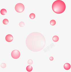 粉色圆圈泡泡素材
