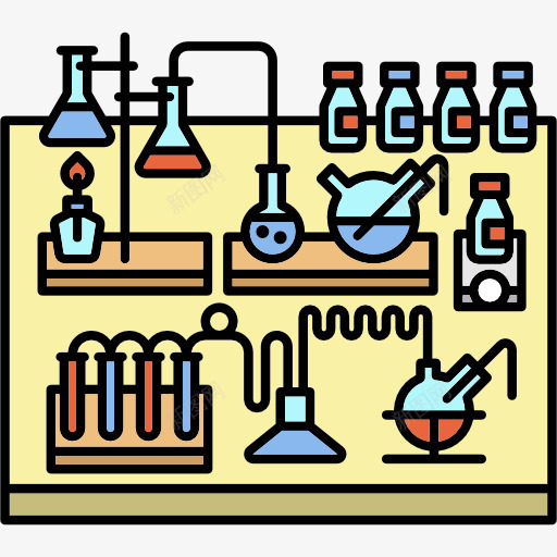 实验室图标png_新图网 https://ixintu.com 书桌 办公室用具 化学家 实验室 实验室插画 工作空间 职业