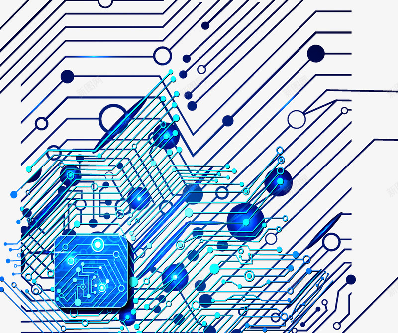 电路板矢量图ai免抠素材_新图网 https://ixintu.com 主板 接线图 电路板 矢量图 科技 线路图 芯片