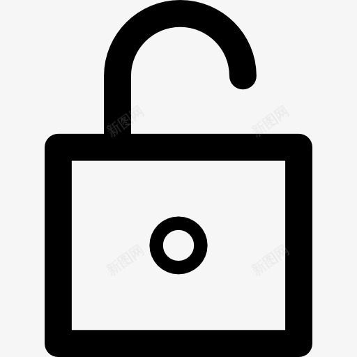 打开挂锁安全接口符号图标png_新图网 https://ixintu.com 安全 打开 界面 解锁 详细的图标 锁