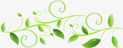 绿色清新树藤装饰图案素材