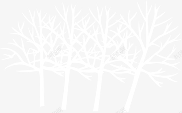 手绘白色冬季大树装饰风景png免抠素材_新图网 https://ixintu.com 冬季 大树 白色 装饰 风景