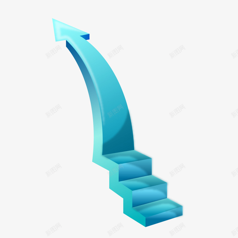 蓝色成功阶梯png免抠素材_新图网 https://ixintu.com 成功 楼梯 蓝色 蓝色箭头 阶梯