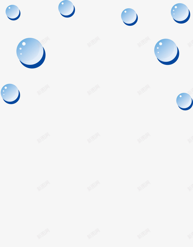 蓝色清新水滴png免抠素材_新图网 https://ixintu.com 卡通液体 流体水珠 清新液体 漂浮流体 简约水珠 蓝色水滴