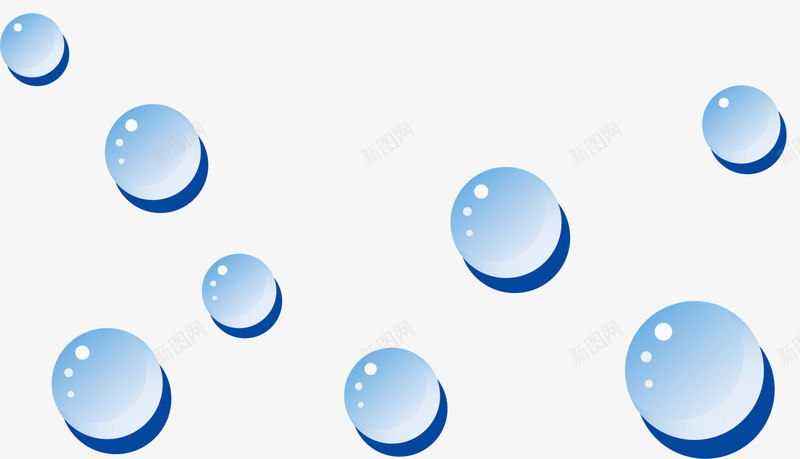 蓝色清新水滴png免抠素材_新图网 https://ixintu.com 卡通液体 流体水珠 清新液体 漂浮流体 简约水珠 蓝色水滴