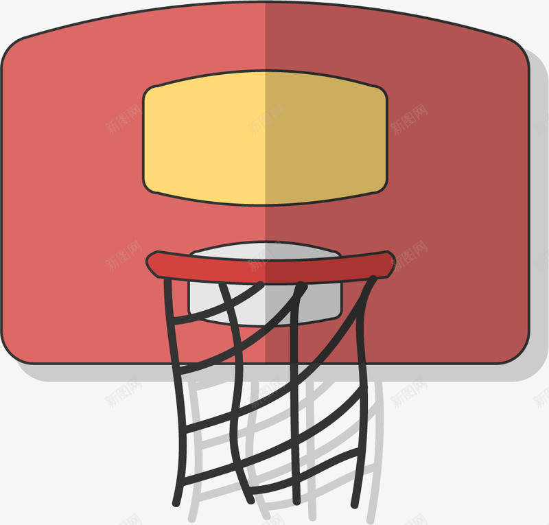 红色篮球场png免抠素材_新图网 https://ixintu.com 卡通版 卡通篮球场 场地 篮球 篮球场 红色