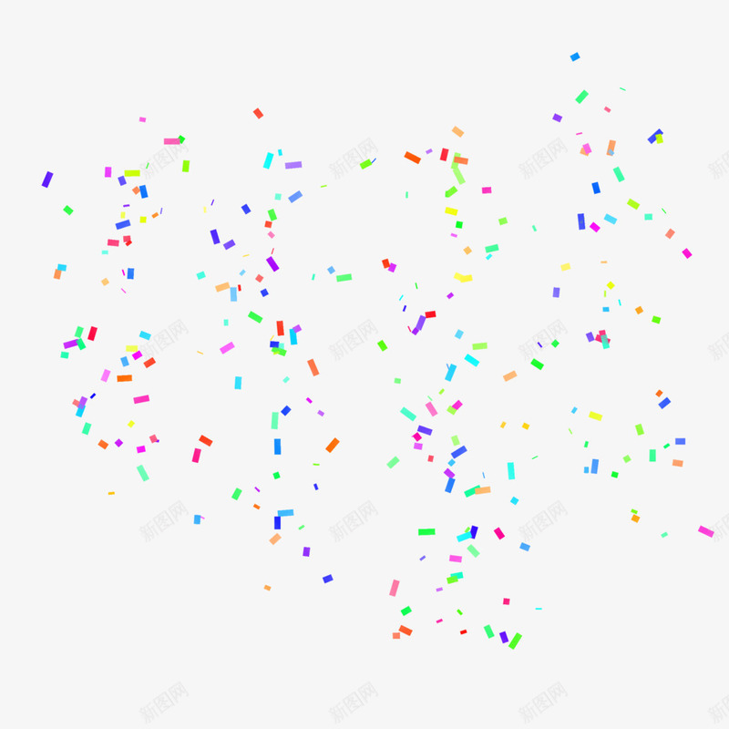 彩色纸屑几何体粒子漂浮png免抠素材_新图网 https://ixintu.com 几何体 彩色 漂浮 粒子 纸屑