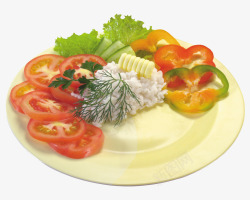 番茄切片美味蔬菜高清图片