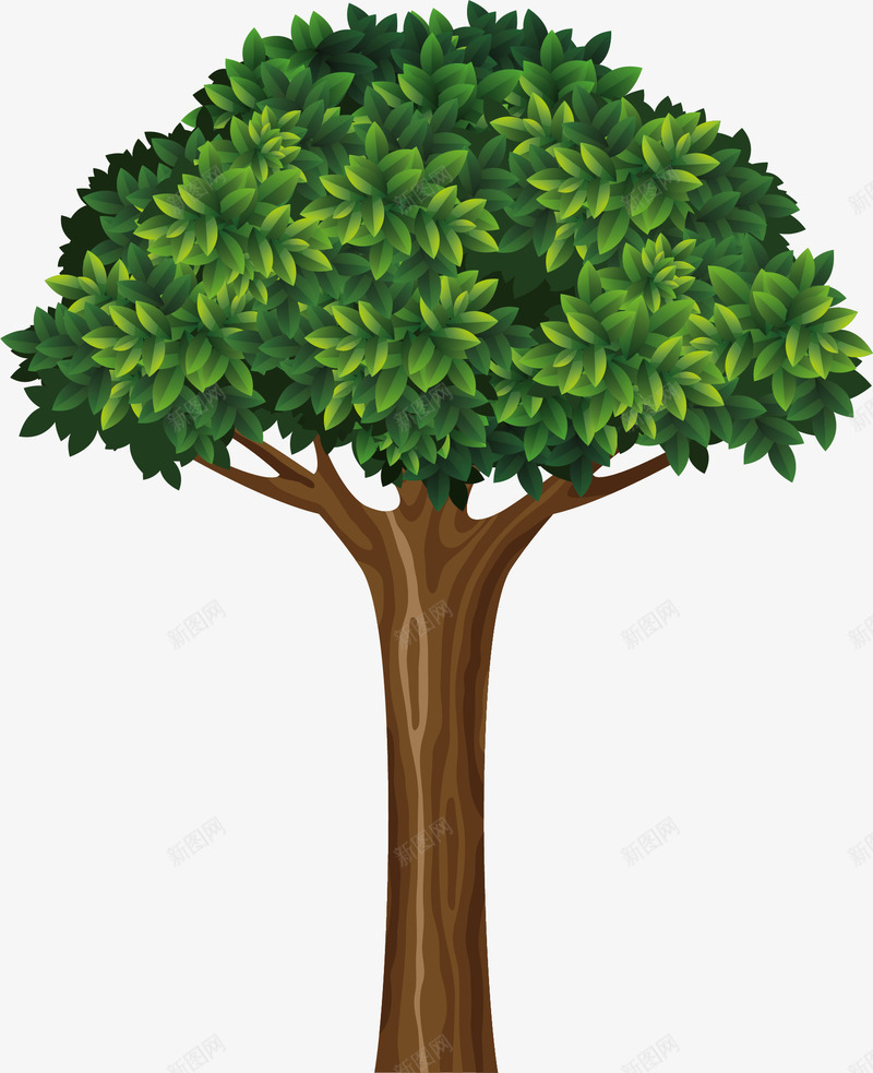 植物绿色大树矢量图ai免抠素材_新图网 https://ixintu.com 植物 绿色 绿色大树 矢量图