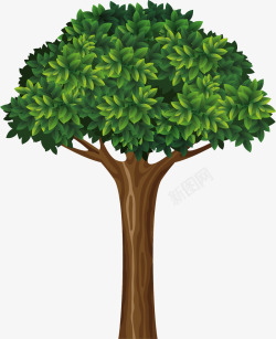 植物绿色大树矢量图素材