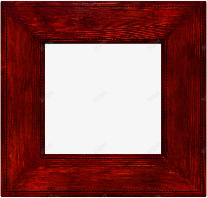 红色纹理木质方框png免抠素材_新图网 https://ixintu.com 方框 木质方框 红色木框 纹理木框