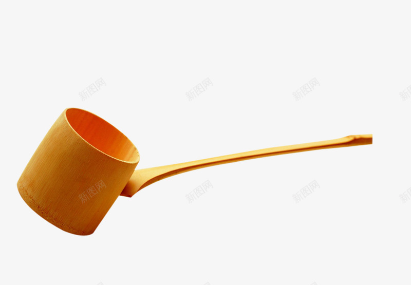 木质水勺png免抠素材_新图网 https://ixintu.com 勺子 木头 木质 水勺 长勺