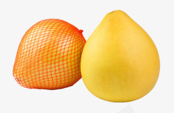 网袋黄色包装厚皮柚子高清图片
