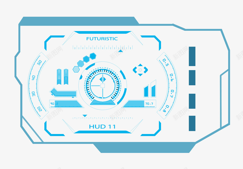 科技数据显示png免抠素材_新图网 https://ixintu.com 互联网 扫描 数据 炫酷界面 科技 装饰图案