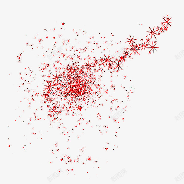 红色漂浮星星颗粒png免抠素材_新图网 https://ixintu.com 创意 星星 漂浮 红色 颗粒
