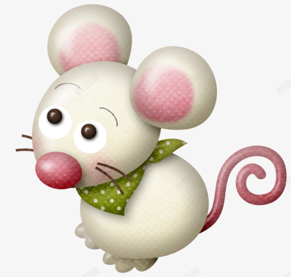 老鼠卡通动物png免抠素材_新图网 https://ixintu.com 动物 卡通 可爱 白色 老鼠