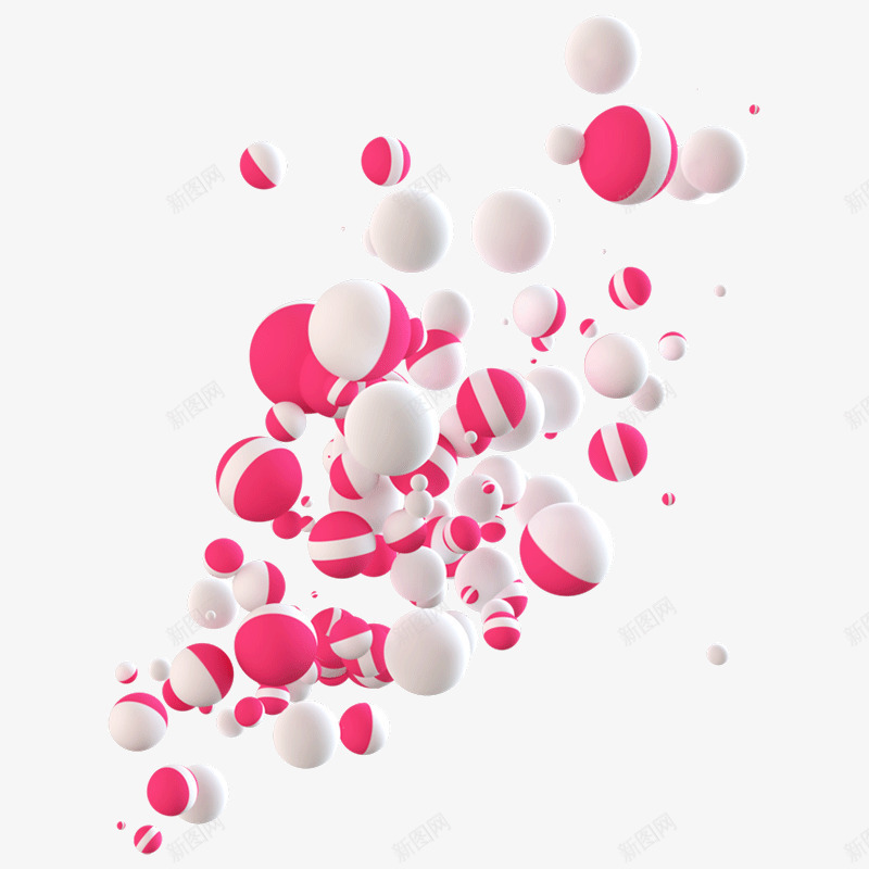 红白色很多球体组合的漂浮png免抠素材_新图网 https://ixintu.com 彩色 漂浮 漂浮物 漂浮素材 现代 球体 科技 科技漂浮物 立体