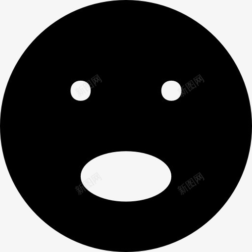开放的黑嘴表情符号的图标png_新图网 https://ixintu.com 嘴巴 山楂 打开 界面 符号 表情emoji填补 表情符号 黑色