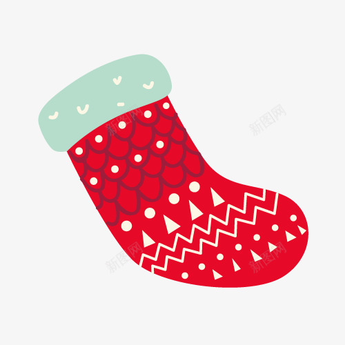 重复图案圣诞袜png免抠素材_新图网 https://ixintu.com 卡通 圣诞节 圣诞袜 简单图案 袜子 重复图案