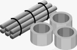 钢铁建材白色的钢铁制品矢量图高清图片