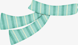 针织围巾绿色创意围巾高清图片