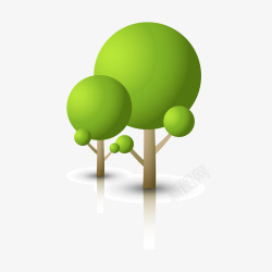 绿色环保大树矢量图素材