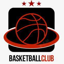 篮球联盟盾牌徽标设计篮球联盟标帖插画矢量图高清图片