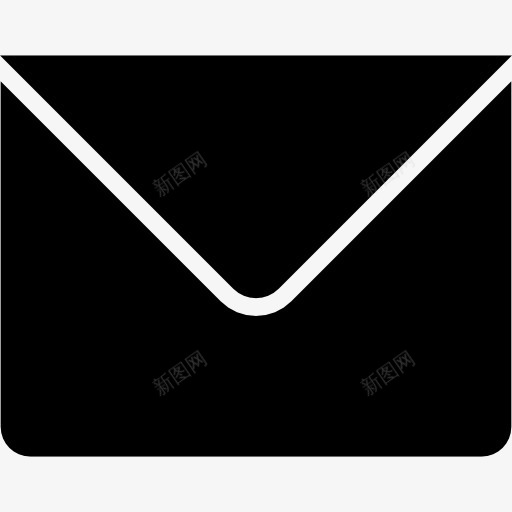 新的电子邮件回黑色信封符号界面图标png_新图网 https://ixintu.com 信封 封闭 形状 新的电子邮件 界面 符号 邮件 酷的图标 黑色