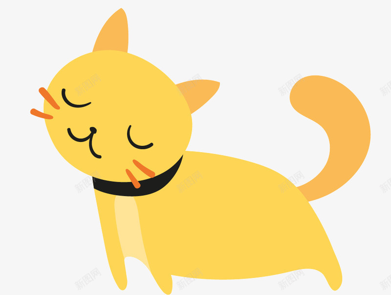 慵懒猫咪png免抠素材_新图网 https://ixintu.com 动物 卡通 小猫 飞特网 黄色 黄色卡通猫咪