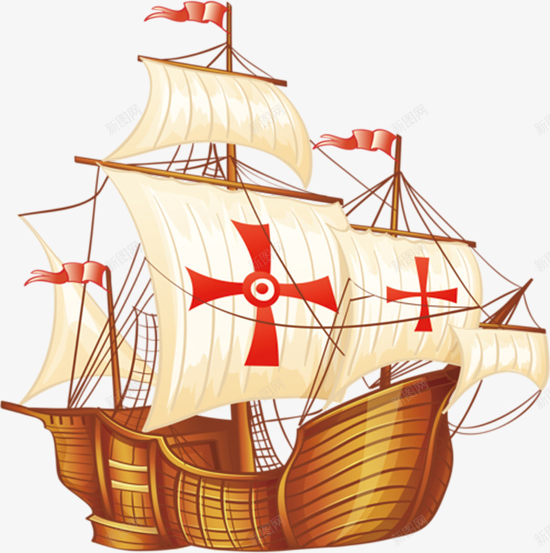 手绘帆船旅行装饰图案png免抠素材_新图网 https://ixintu.com 卡通 帆船 手绘 旅行 童趣