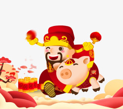 2019春节猪年行大运素材