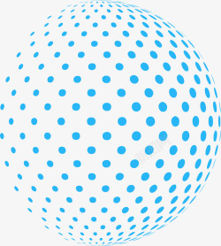 球之间的行星圆点创意蓝色科技球高清图片