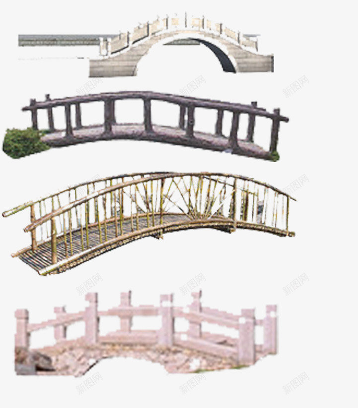 各类拱桥png免抠素材_新图网 https://ixintu.com 中国风 拱桥 木质 石质