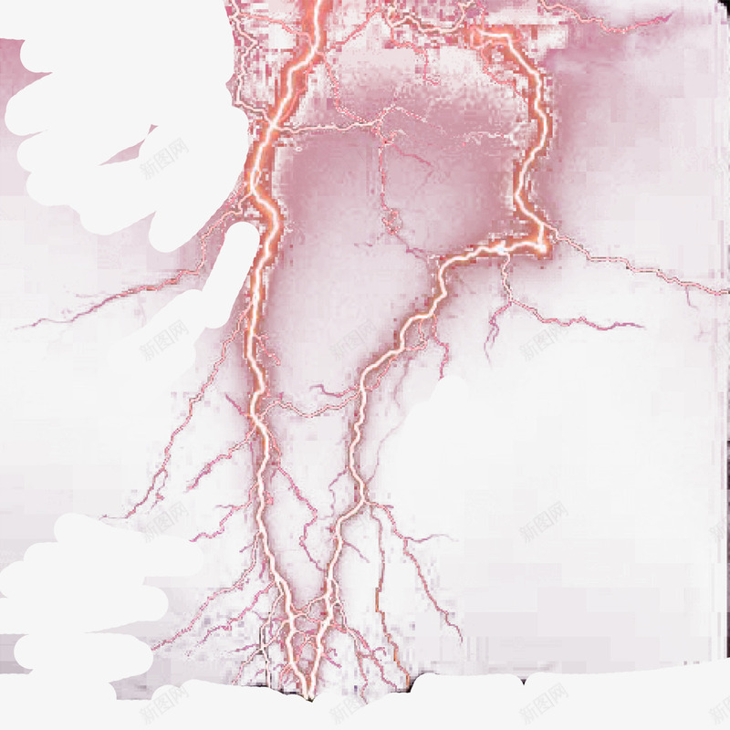闪电光效png免抠素材_新图网 https://ixintu.com 光效 天空 打雷 闪电