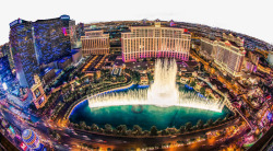 璀璨城市璀璨城市夜景下的喷泉壁纸高清图片