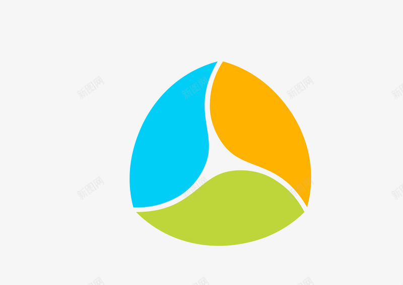 彩色花瓣logo2图标png_新图网 https://ixintu.com 三色logo 企业环境食品饮料标志元素矢量免费下载 元素 回收 图标 标志 标识 身份