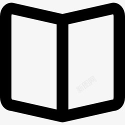 dyptich打开的书或dyptich折叠纸图标高清图片