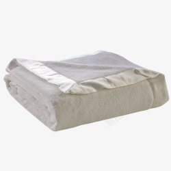 加厚纯棉超细纤婴儿白色毛毯高清图片