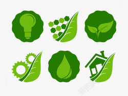绿色环保标志矢量图素材